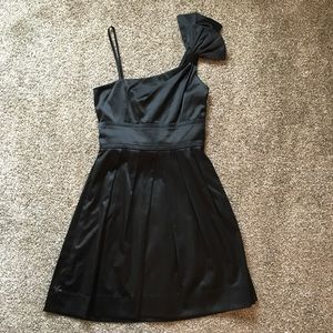 Black one shoulder cocktail dress